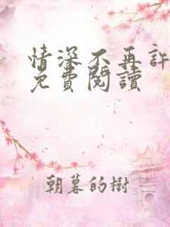 情深不再许全文免费阅读