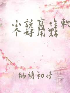 小说写作软件哪个好用点