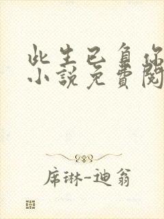 此生已负你情深小说免费阅读