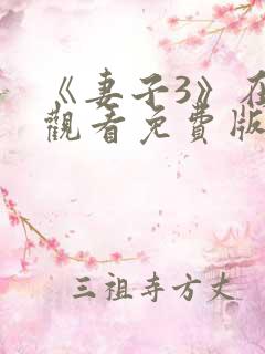 《妻子3》在线观看免费版电视剧韩剧