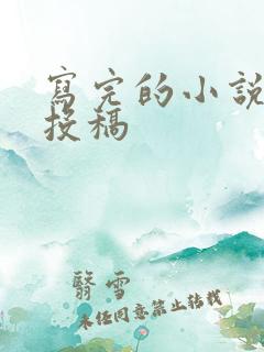 写完的小说怎么投稿