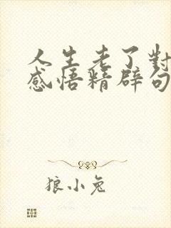 人生老了对感情感悟精辟句子