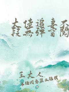 大佬追妻不择手段无弹窗阅读