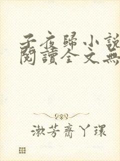 子夜归小说免费阅读全文无弹窗