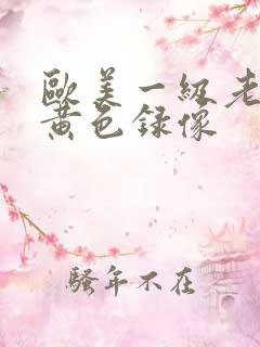 欧美一级老女人黄色录像