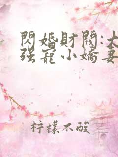 闪婚财阀:大叔强宠小娇妻小说完整