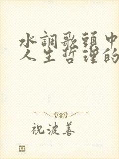 水调歌头中阐释人生哲理的句子是