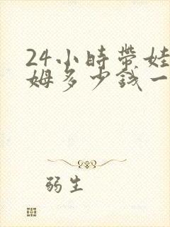24小时带娃保姆多少钱一个月