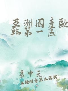 亚洲国产欧美日韩第一区