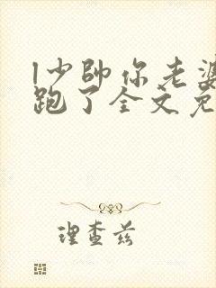 l少帅你老婆又跑了全文免费阅读