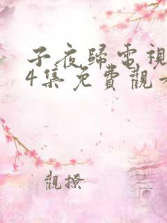 子夜归电视剧34集免费观看全集高清