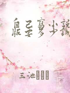 自己写小说先出版要多少钱