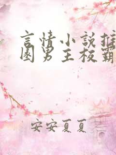言情小说推荐校园男主校霸