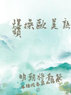 爆操欧美熟妇视频