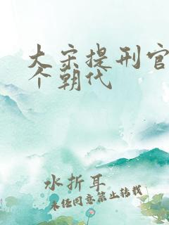 大宋提刑官是哪个朝代