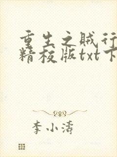 重生之贼行天下精校版txt下载