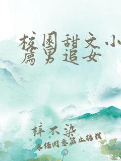 校园甜文小说推荐男追女