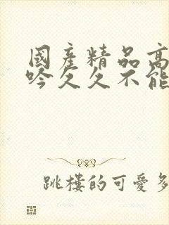 国产精品高潮呻吟久久不能