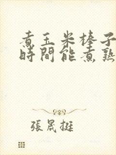 煮玉米棒子多长时间能煮熟