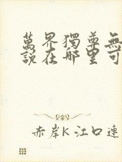 万界独尊无忧小说在哪里可以看