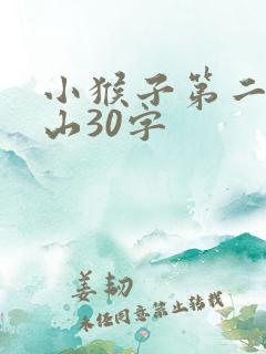 小猴子第二次下山30字