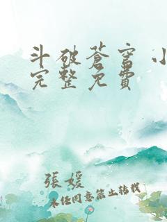 斗破苍穹 小说完整免费