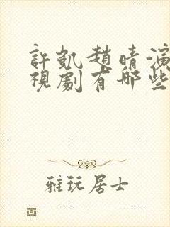许凯赵晴演的电视剧有哪些