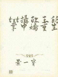txt摄政王的掌中娇重生了下载