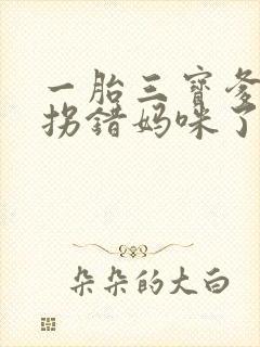 一胎三宝爹地你拐错妈咪了