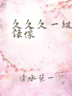 久久久一级黄色录像