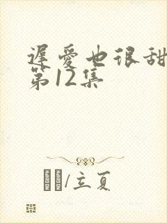 迟爱也很甜短剧第12集