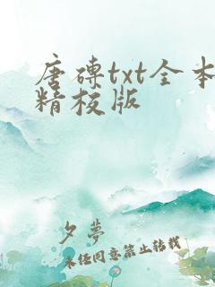 唐砖txt全本精校版