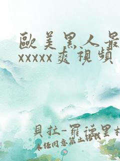 欧美黑人最猛性xxxxx爽视频