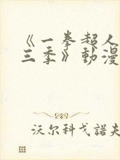 《一拳超人 第三季》动漫