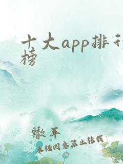 十大app排行榜