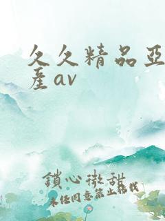 久久精品亚洲国产av