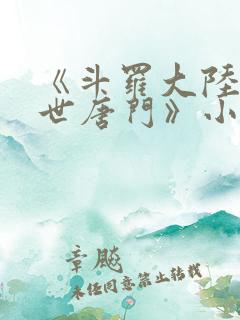 《斗罗大陆2绝世唐门》小说