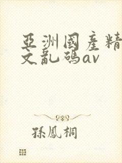 亚洲国产精品中文乱码av