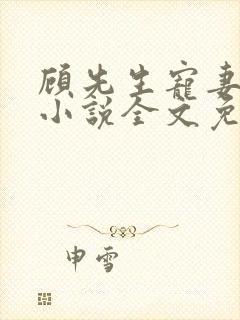 顾先生宠妻有度小说全文免费阅读