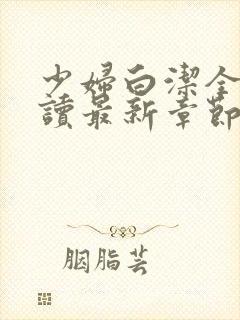 少妇白洁全文阅读最新章节