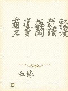 霸道总裁轻点爱免费阅读漫画下拉式免费