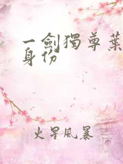 一剑独尊叶浅浅身份