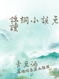 锦桐小说免费阅读