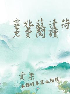 宁北苏清荷最新免费阅读