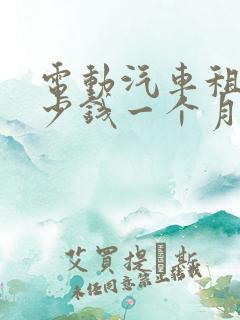 电动汽车租车多少钱一个月