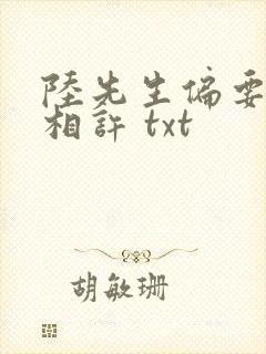 陆先生偏要以婚相许 txt