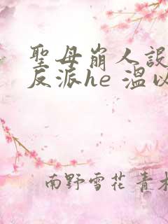 圣母崩人设后与反派he 温以