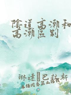 阴道高潮和阴蒂高潮区别