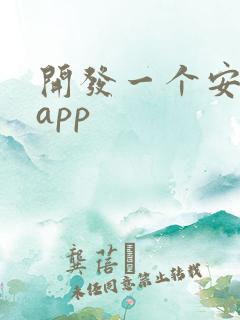 开发一个安卓的app
