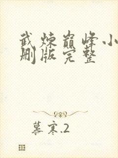 武炼巅峰小说未删版完整